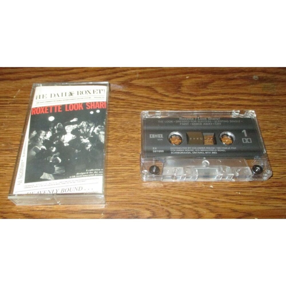 Roxette - Look Sharp! on cassette (EMI Records Canada, 1988)